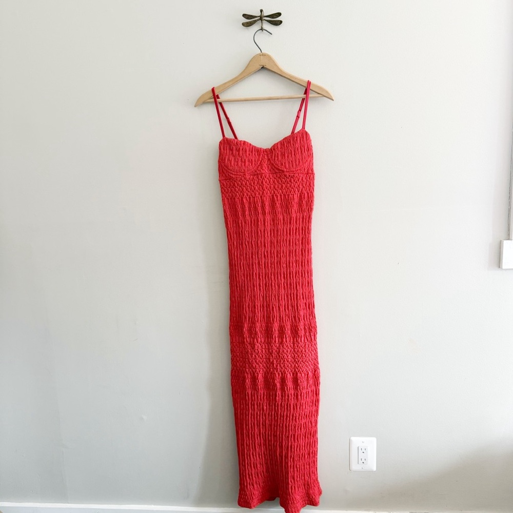 Peixoto Mara Maxi Dress in Española Red size Small